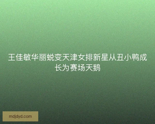 王佳敏华丽蜕变天津女排新星从丑小鸭成长为赛场天鹅
